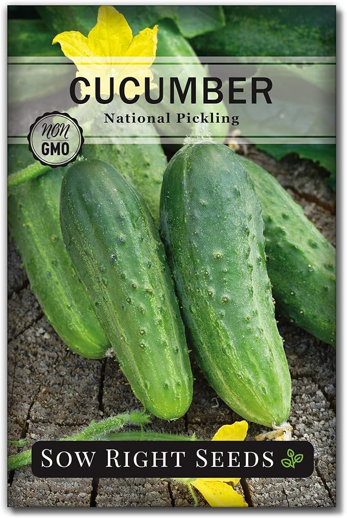 Sow Right Seeds - National Pickling Cucumber Seeds for Planting - Non-GMO Heirloom Packet with Instructions to Plant and Grow a Home Vegetable Garden - Famous Variety for Homemade Pickles (1)