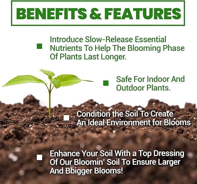 Elm Dirt Premium Bloom Soil for all Plants - 100% Organic Plant Soil for Outdoor Plants & Indoor Plant Soil | Soil Enhancer for Plant Growth & Healthy Nutrients - Big Bloom Plant Soil Activator, 2 lbs