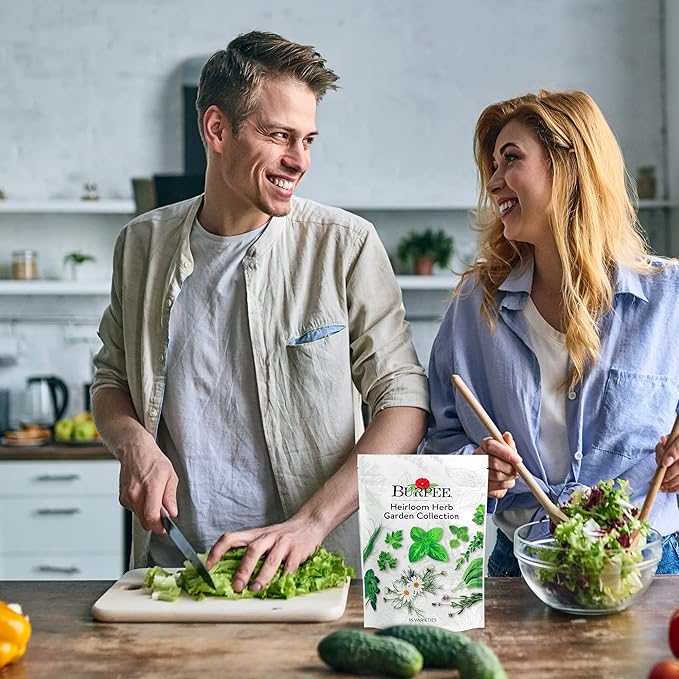 Burpee Heirloom Herb Seeds Variety Pack, Non-GMO, 16 Herbs - 15,000+ Seeds with Basil, Chives, Catnip, Chamomile, Cilantro, Dill, Lavender, Oregano, Parsley, Rosemary, Spearmint, Sage, Tarragon, Thyme