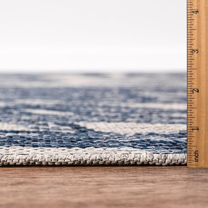 Keen Home Design Terrace Outdoor Area Rug - 8x10 Washable Indoor/Outdoor Rug for Patio, Kitchen, Balcony, Beach, Garden, Deck and Porch, Size: 7'7"x10'