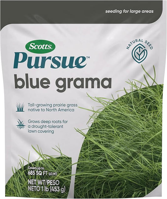 Scotts Pursue Blue Grama with Natural Seed, Seeding for Large Areas, 1 lb.