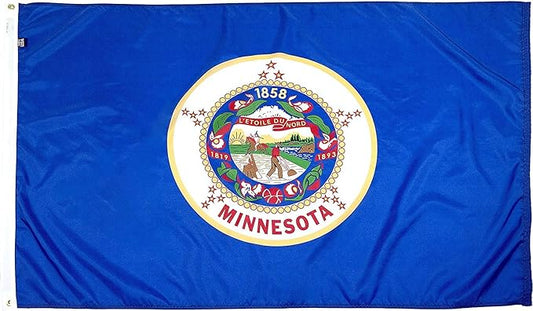 FlagSource Minnesota Nylon State Flag, Made in the USA, 5x8'