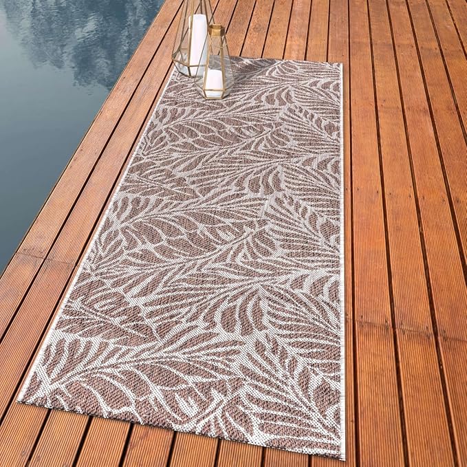 Keen Home Design Terrace Outdoor Runner Rug - 2x10 Washable Indoor/Outdoor Rug for Patio, Kitchen, Balcony, Beach, Garden, Deck and Porch, Size: 2'2"x9'11"