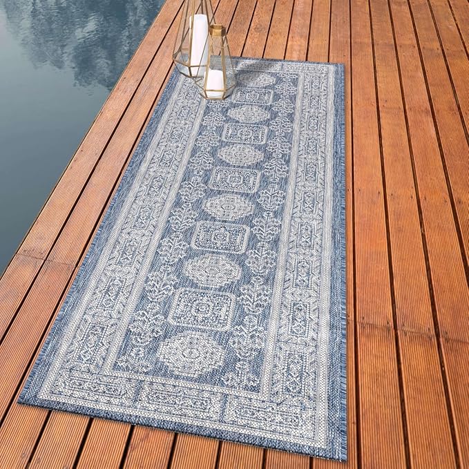 Keen Home Design Terrace Outdoor Runner Rug - 2x6 Washable Indoor/Outdoor Rug for Patio, Kitchen, Balcony, Beach, Garden, Deck and Porch, Size: 2'2"x5'7"