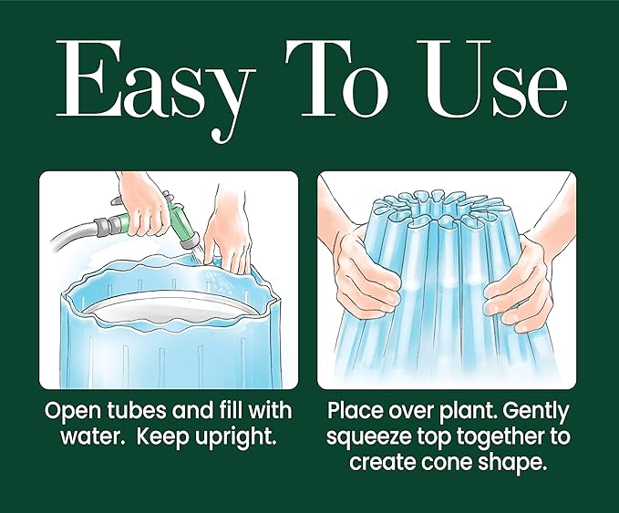 Dalen Gardeneer Season Starter – Early Season Insulated Plant Protector – Cold Weather Frost Guard - Easy Fill Shape for Optimal Planting - 6 Pack – Made in The USA - Blue