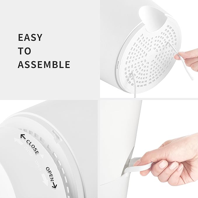 FaithLand 2-Pack 8 Inch Planter Pots for Indoor Outdoor Plants, Self Watering Flower Pots with Deep Reservoir, White …