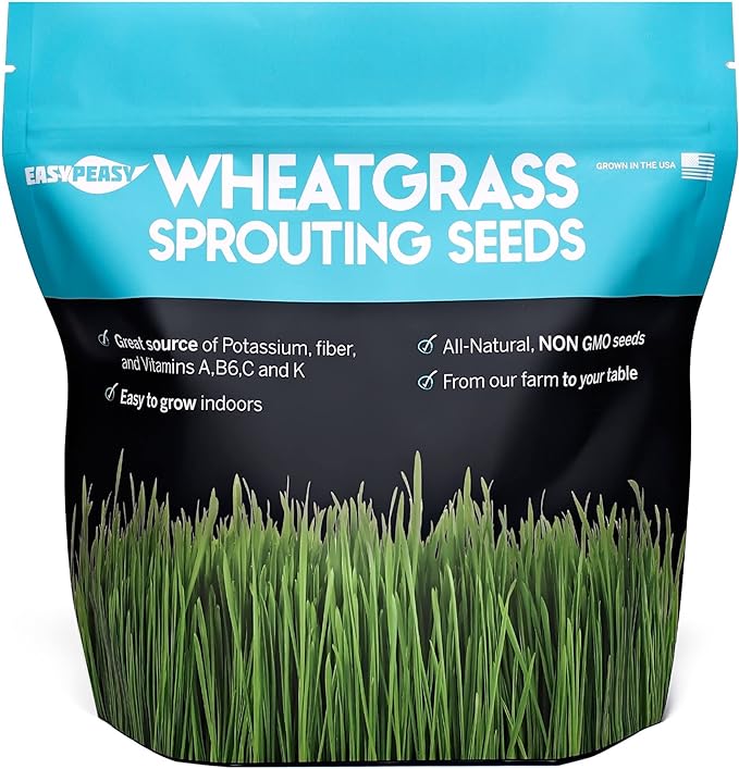 Wheatgrass Seeds | Non GMO | Grown in USA Wheat Grass Seeds | from Our Farm to Your Table (1 Pound)