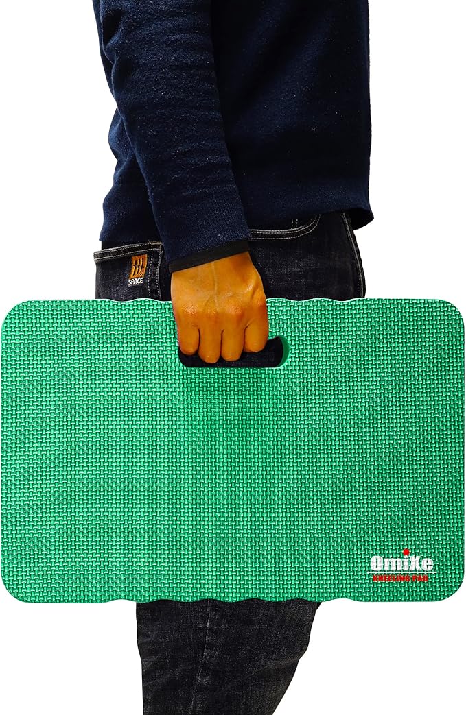 Extra Thick Kneeling Pad Comfy Foam Kneeler Mat Garden Knee Pad Cushion for Gardening Planting Yard Work Prayer Yoga Mechanic Exercise Workout Baby Bath 18 x 11 x 1.5 Inch Large Green 2 Pack
