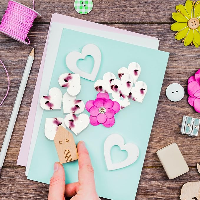 50 pcs Large Magenta Hearts – Plantable Seed Paper for Weddings, Gifts, and Life Events (#19s)