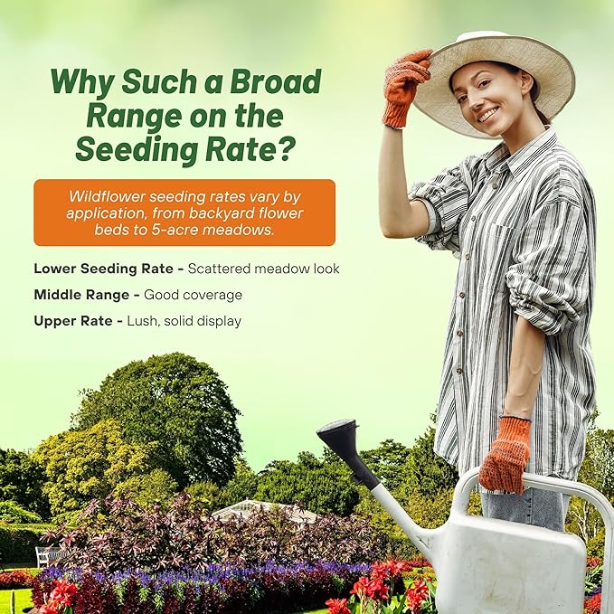 Outsidepride Deer Proof Wildflower Seed Mix - 1 lb. Colorful Blend of Easy to Grow, Drought-Tolerant Annual & Perennial Wildflower Seeds for a Deer-Free,Vibrant Meadow & Pollinator-Friendly Garden