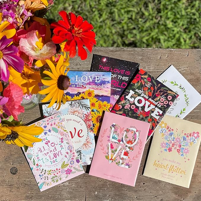 All You Need is Love Bouquet 25 Wildflower Packets for Planting, Perfect Valentines Gift, Garden Seeds to Grow Live Plants, Flowers - Bentley Seed Co.