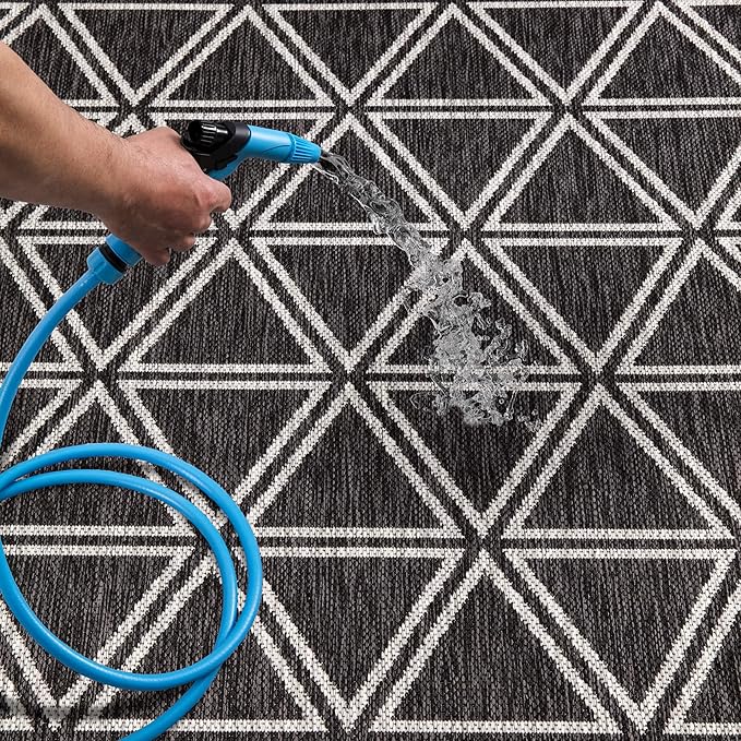 Keen Home Design Outdoor Rug - 8x10 Washable Indoor/Outdoor Rug for Patio, Balcony, Kitchen, Garden, Beach, Deck and Porch. Size: 7'9" x 10'2"