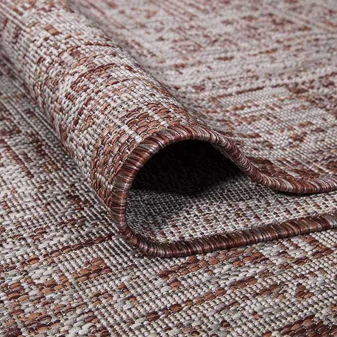 Keen Home Design Terrace Outdoor Area Rug - 9x12 Washable Indoor/Outdoor Rug for Patio, Kitchen, Balcony, Beach, Garden, Deck and Porch, Size: 8'10"x12'