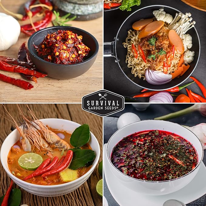 Survival Garden Seeds - Red Cayenne Pepper Seed for Planting - 3 Packets with Instructions to Plant and Grow Hot Chili Peppers in Your Home Vegetable Garden - Non-GMO Heirloom Variety - Chili Seed