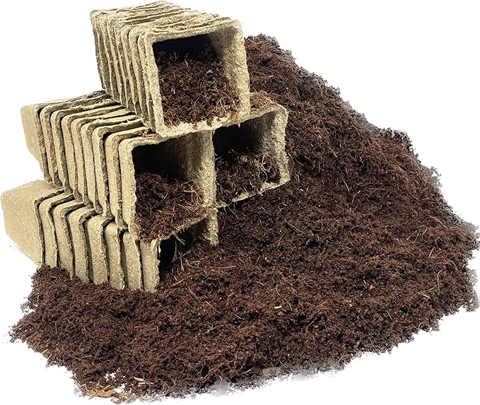 Seed Needs, Basil Seed Packet Collection Seed Starting Bundle (Includes 8 Individual Seed Packets, 36 Starter Pots & 1 Expandable Coco Coir Brick) Heirloom, Non-GMO & Untreated