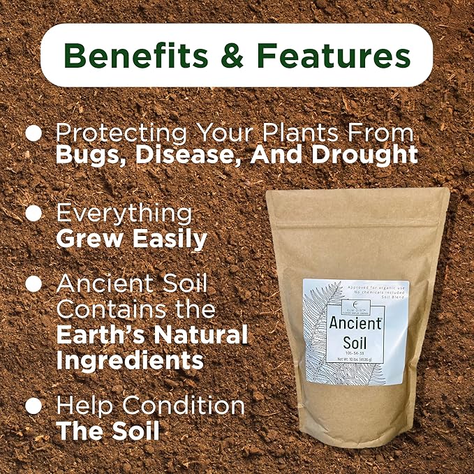 Elm Dirt Premium Ancient Soil for All Plants - Organic Plant Soil for Outdoor Plants & Indoor Plant Soil | Garden Soil for Plant Nutrients Growth & Protect your Plants Bugs - Roots Organic Soil, 10lbs