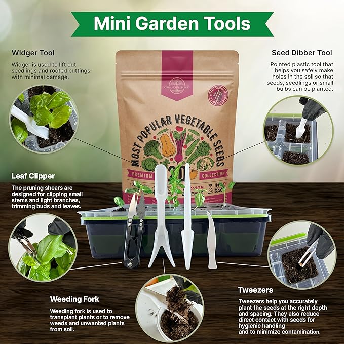 20 Vegetable Seeds Variety Pack - 12465+ Non-GMO Heirloom Seeds for Planting Vegetables and Fruits in Individual Seed Packets, Home Survival Garden Seeds for Hydroponic, Indoor and Outdoors Gardening