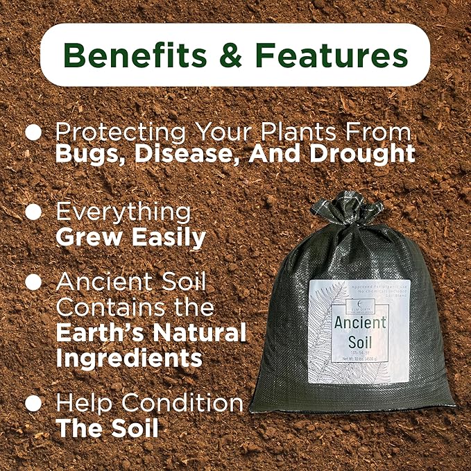 Elm Dirt Premium Ancient Soil for All Plants - Organic Plant Soil for Outdoor Plants & Indoor Plant Soil | Garden Soil for Plant Nutrients Growth & Protect your Plants Bugs - Roots Organic Soil, 25lbs