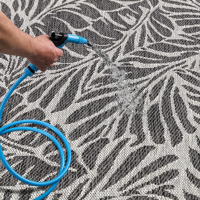 Keen Home Design Terrace Outdoor Area Rug - 6x9 Washable Indoor/Outdoor Rug for Patio, Kitchen, Balcony, Beach, Garden, Deck and Porch, Size: 6'x8'10"