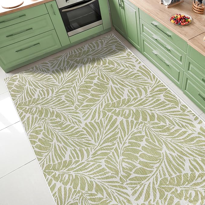 Keen Home Design Terrace Outdoor Area Rug - 8x10 Washable Indoor/Outdoor Rug for Patio, Kitchen, Balcony, Beach, Garden, Deck and Porch, Size: 7'7"x10'