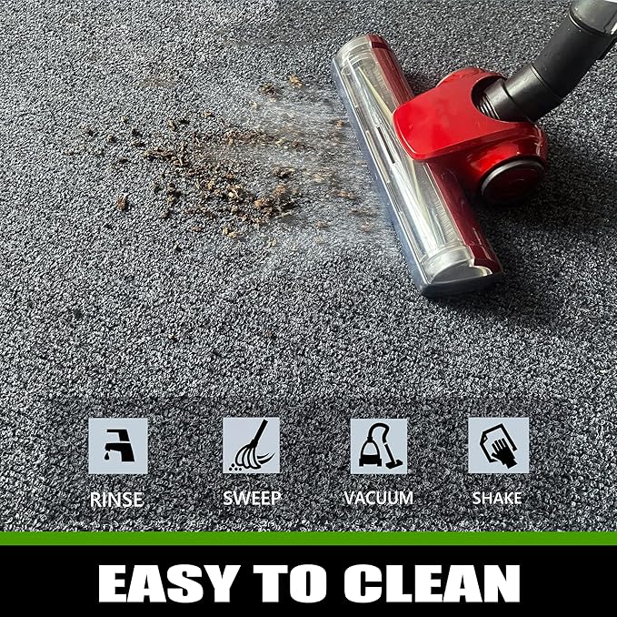 Heavy Duty Doormat, 3'x10' Indoor Outdoor Entry Rug, Commercial Entrance Mat with Rubber Border, Durable Welcome Mat, Rubber Backing Non Slip Doormat for Entryway, Large Garage Floor Mat