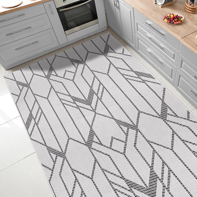 Keen Home Design Terrace Outdoor Area Rug - 10x14 Washable Indoor/Outdoor Rug for Patio, Kitchen, Balcony, Beach, Garden, Deck and Porch, Size: 10'x14'