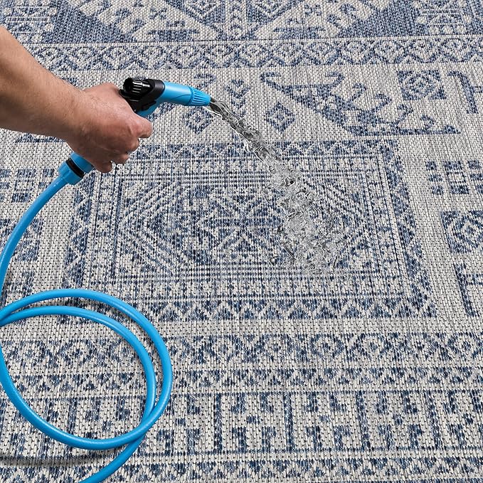 Keen Home Design Terrace Outdoor Area Rug - 9x12 Washable Indoor/Outdoor Rug for Patio, Kitchen, Balcony, Beach, Garden, Deck and Porch, Size: 8'10"x12'