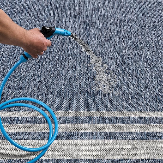 Keen Home Design Terrace Outdoor Area Rug - 8x10 Washable Indoor/Outdoor Rug for Patio, Kitchen, Balcony, Beach, Garden, Deck and Porch, Size: 7'7"x10'