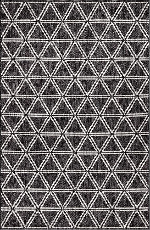 Keen Home Design Outdoor Rug - 6x9 Washable Indoor/Outdoor Rug for Patio, Balcony, Kitchen, Garden, Beach, Deck and Porch. Size: 6'7" x 9'2"